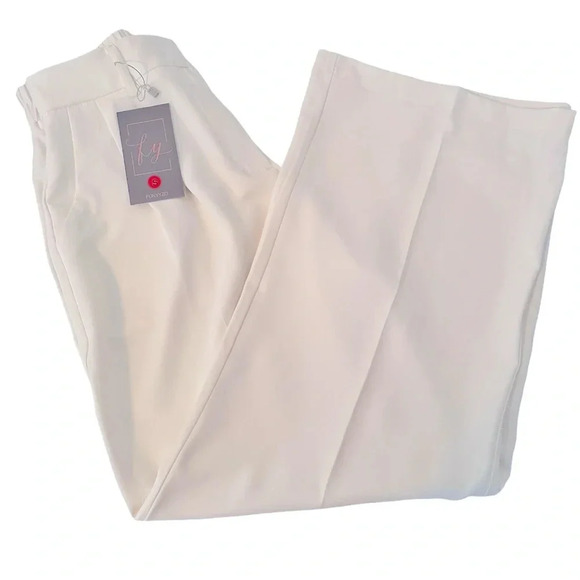 NWT Women’s Wide Leg Pants High Elastic Waisted Business Work Trousers - Picture 4 of 6